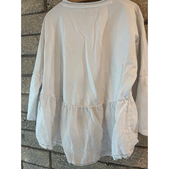 Smiths Steel Womens Medium Peplum Blouse With Pocket Lightweight Cotton/Linen Bl - Picture 7 of 7